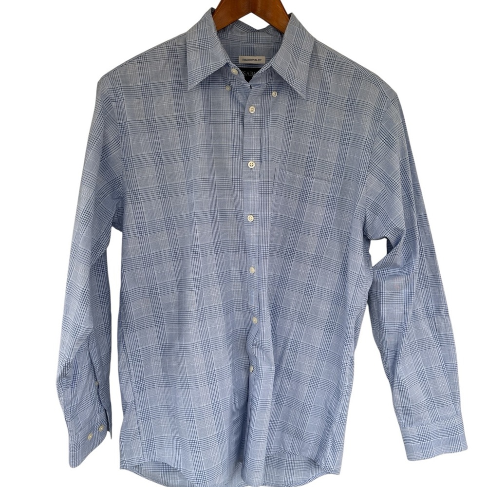 Jos. A. Bank Light Blue Plaid Dress Shirt